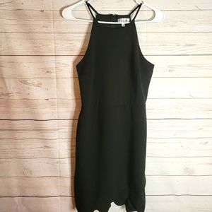 Emerald sundae medium black mini fitted dress